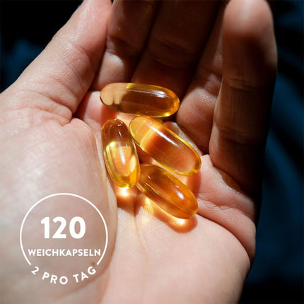 Omega 3 Capsules High Dose 2000mg Omega 3 Oil 1000mg EPA + 500mg DHA per Daily Dose (2 Premium Omega 3 Fish Oil Capsules) - Omega-3 Fatty Acid Capsules - 120 Capsules Fish Oil Omega 3 High Dose 60 Days