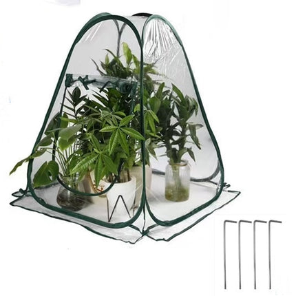 Morricho Pop Up Greenhouse Small Wintering Tent for Plants Frost Protection, Indoor Greenhouse, Mini Greenhouse, Plant Tent for Wintering (70 x 70 x 80 cm)