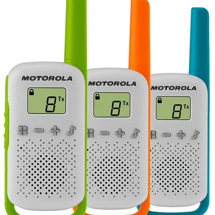 Motorola Talkabout T42 Triple PMR Radios (Set of 3, PMR446, 16 channels, range 4 km)