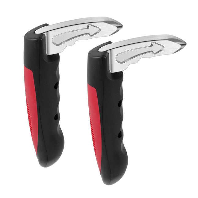 2 PCS Car Entry Aid for Seniors 180KG Load Capacity, Car Handle for Seniors with Car Safety Hammer Function, Non-Slip, Rustproof, Car Handle Car Exit Aid for All Types of Car Doors (Red)