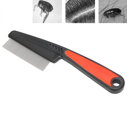 Brrnoo Metal Human Lice Comb Lausinator Nits Comb Extra Fine, Nits Comb Safely Removes Lice Made of Extra Fine Stainless Steel for Babies, Children, Adults and Pets