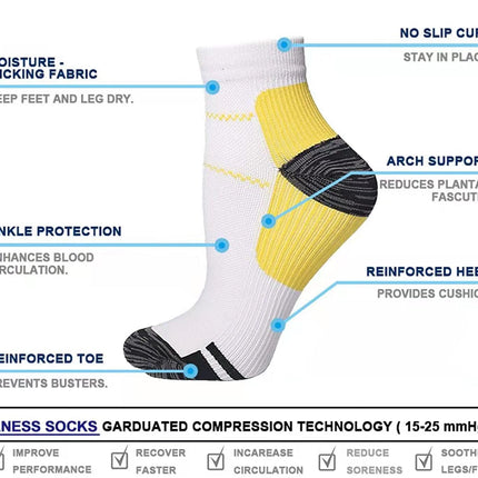 Tlynsnil Compression Socks for Men and Women 8 Pairs, Compression Socks, Sports Socks, Plantar Fasciitis, Arch Support, Running, Gym, Anti-Fatigue