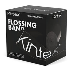 Kintex Voodoo Flossing Band, 208 cm x 5 cm, Compression Band, Therapy, Mobility, Rehab, Flossing, Floss Band, Training, Regeneration (Black)