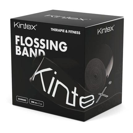 Kintex Voodoo Flossing Band, 208 cm x 5 cm, Compression Band, Therapy, Mobility, Rehab, Flossing, Floss Band, Training, Regeneration (Black)