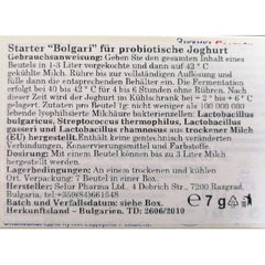 Yogurt ferment "BOLGARI" - 7 sachets of freeze-dried starter cultures for yogurt with Lactobacillus rhamnosus