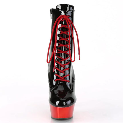 BeAUZQ 6IN Stiletto Ankle Booties Fetish High Heels Women Fashion Gold Leather Booties Sexy Stripper Nightclub Pole Dance Pumps Shoes Size 34-46,Red,39