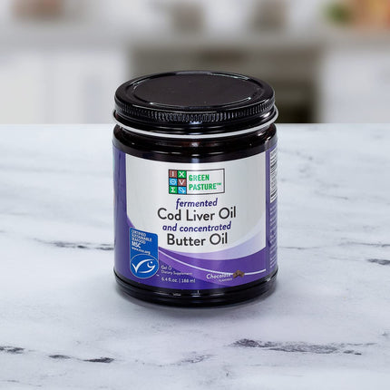 Green Pasture Fermented Cod Liver Oil and Concentrated Butter Oil, 180 ml (Chocolate)