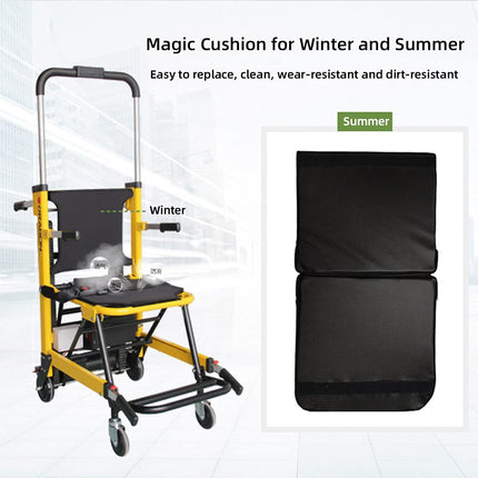 flatpincololee Electric Stair Climber Wheelchair/Mobile Stairlift, 24V13Ah Lithium Battery, Aluminum Alloy Frame, Load Capacity 363 lb