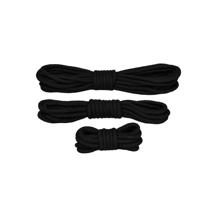 EIS Bondage Rope Set 3-Piece | BDSM Bondage Ropes for Couples | 3.5m &amp; 10m Lengths | Robust &amp; soft bondage ropes for sensual bondage games and erotic adventures | Black