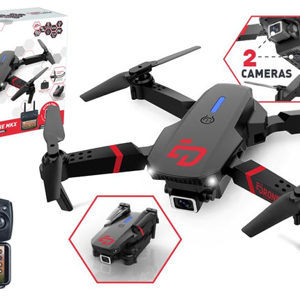 TURBO CHALLENGE - Elite Drone MKX - Drone - 400318 - Aircraft - Black - 2 Rechargeable Batteries - Plastic - Gift - Birthday - Luminous - Video - Ages 8+