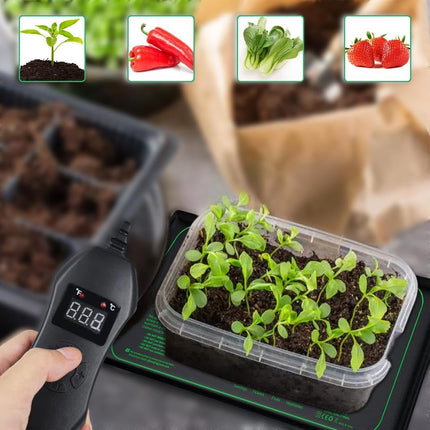 Jooheli Plant Heating Mat, Heat Mat for Seedling Germination and Pets, Indoor Greenhouse Heat Mat, Seedling Heating Mat, Heat Mat for Germination and Temperature Regulation, 25 x 52 cm