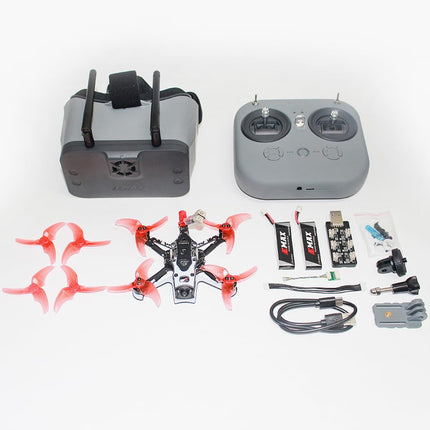 EMAX Tinyhawk 3 Plus Freestyle Drone RTF Kit Ready To Fly FPV HD Zero Drones Mini Racing Quadcopter Robust Carbon Fiber Frame with Goggles and E8 Radio Transmitter for Kids Adults and Beginners