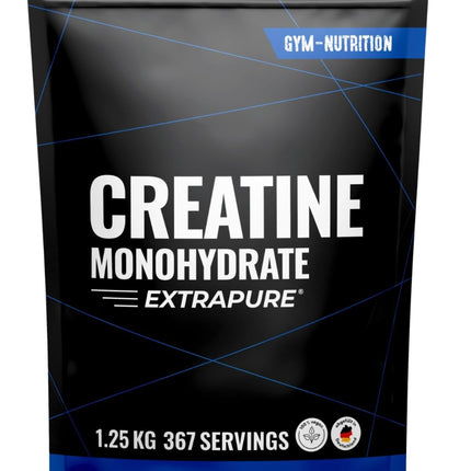 Creatine Monohydrate Powder 1.25kg / 1250g - Ultra Pure Creatine Monohydrate with Vitamin B6 - Optimally High Dosage - Extra Pure Creatine Monohydrate - Creatine Powder Monohydrate - Vegan - One Year Supply
