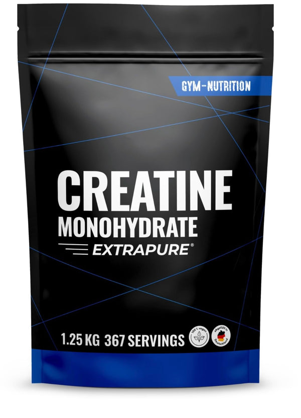 Creatine Monohydrate Powder 1.25kg / 1250g - Ultra Pure Creatine Monohydrate with Vitamin B6 - Optimally High Dosage - Extra Pure Creatine Monohydrate - Creatine Powder Monohydrate - Vegan - One Year Supply