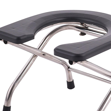 Sharplace Folding Toilet Seat for Seniors, Commode Chair, Portable, Multifunctional, for Seniors, Squatting Toilet Stool, Chair for Bathroom, Height 30 cm