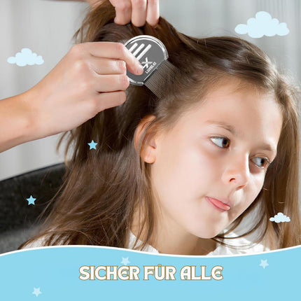 LUXELEI Lice Comb Professional For Lice and Nits Recommended by Pediatricians - Lice Remedy for Children - Nits Comb - Comb for Removing Nits and Lice - Comb for Lice