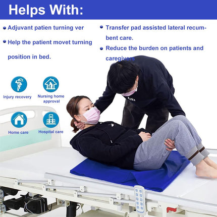 Sliding sheet for bed transfer, 75x95cm patient transfer board, sliding sheet for bedridden patients, transfer board patient lift, reusable sliding sheet for bariatric transfer, transfer for the elderly