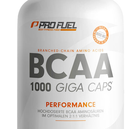 BCAA 1000 Giga Capsules - high dose with 8000mg BCAA - 300x BCAA capsules with 1000mg BCAA each in an optimal 2:1:1 ratio - essential amino acids leucine, isoleucine &amp; valine - laboratory tested, 100% vegan
