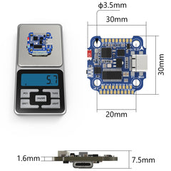 Mini F7 Flight Controller 3-6S 20x20mm Built-in Bluetooth Drone Stack Support Wireless Tuning for 2-4 inch FPV Drone