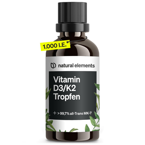 Vitamin D3 + K2 Drops 50ml - Premium: 99.7+% All-Trans (K2VITAL® by Kappa) + highly bioavailable vitamin D3 - Laboratory-tested, high-dose, liquid, and produced in Germany