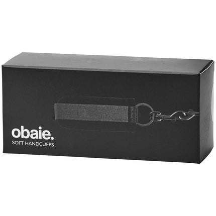 Obaie Soft Cuffs - Polyester and Metal Handcuffs - BDSM Toys for Beginners - Handcuffs Sex Bed - Erotic Handcuffs for Couples - BDSM Handcuffs for Bondage - Black