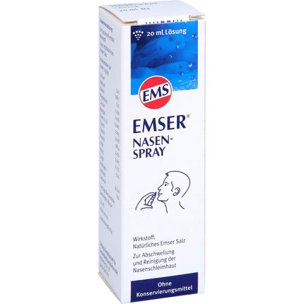Emser Nasal Spray with Natural Emser Salt for Children and Adults – For Allergies and Colds – 20 ml