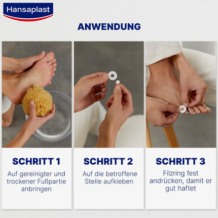 Hansaplast Corn Rings (20 pieces), corn plasters for immediate pain relief, skin-friendly foot plaster protects against pressure from shoes