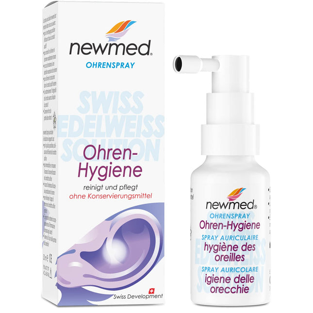 newmed Ear Spray 30ml - Treatment of earwax plugs in adults and children | Systematic ear cleaning