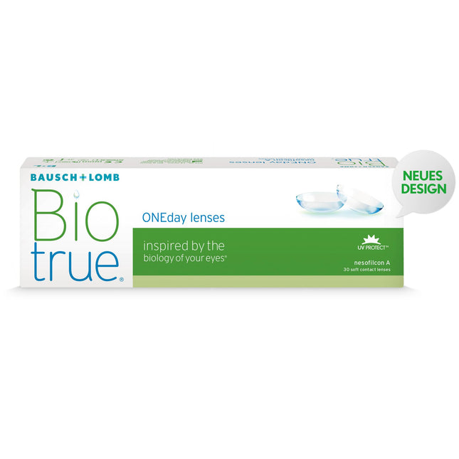 Bausch + Lomb Biotrue ONEday daily lenses, spherical contact lenses, soft, 30 pieces / BC 8.6 mm / DIA 14.2 mm / -2.25 diopters