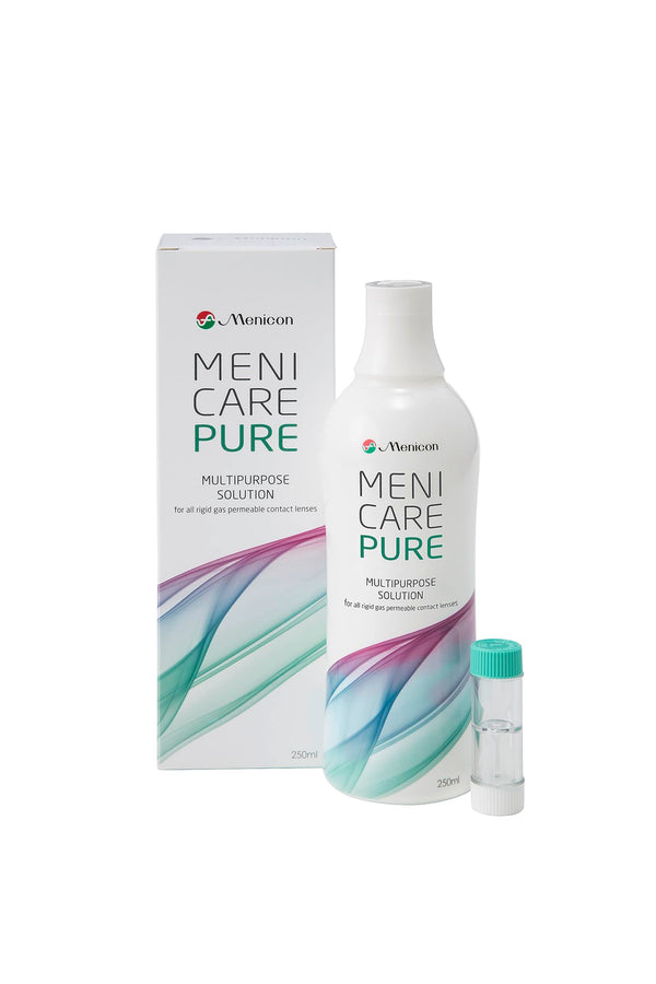 Menicon Menicare Pure multi-purpose solution 250 ml for rigid contact lenses.