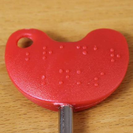 NRS Healthcare Easy Turn Disabled Toilet Access Key with Red Handle