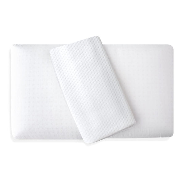 Siebenschläfer orthopedic neck support pillow with white cover - visco foam pillow with a height of 12 cm (70 x 35 cm)