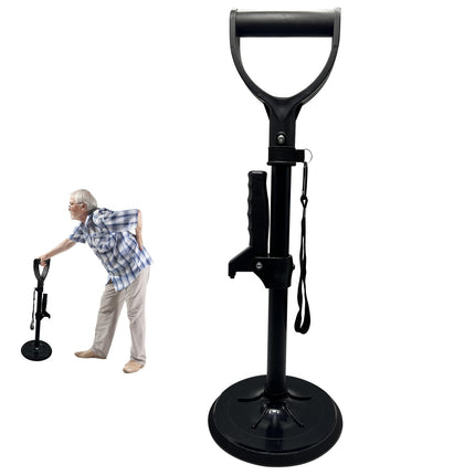 Bed riser, riser for seniors, adjustable height standing aid for sofa, with hand rest below, help to get up from the floor for seniors, stability standing aid &amp; supports, load capacity 90 kg (black)