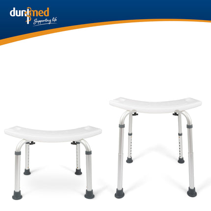 Dunimed Shower Stool - Height-Adjustable Shower Chair 39-52cm - Anti-Slip Shower Seat - Shower Aid - Bath Seat (Without Backrest)