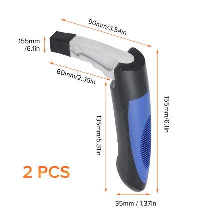 2-Piece Car Exit Aid - Car Handle for Seniors - Car Gadgets, Aluminum, 180KG Load Capacity, Rust Protection, with Safety Window Hammer Function, for Car, Motorhome, Truck Doors (Blue)