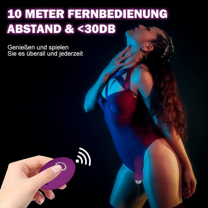 Love Balls Vibration, Allmay Waterproof Bullet Vibrators, G-spot and Clitoris Stimulation Sex Toy with Wireless Remote Control, 10 Vibration Modes for Women, Couples