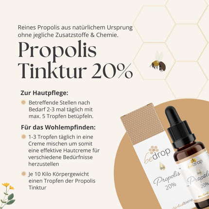 Organic Propolis Drops 20% high dosage - Propolis extract directly from the beekeeper - Organic quality, without additives