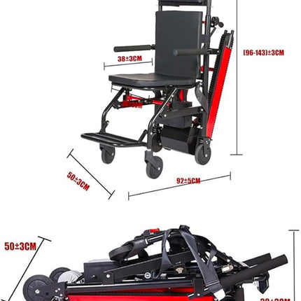 QJWM Electric Wheelchair Lift for Stairs, Portable Folding Chair, Stairlift for Seniors, Disabled and Elderly A