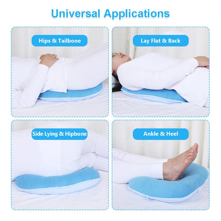 MESINURS Donut Pillow, Anti-Decubitus Pad, Bed Pillow, Pressure Nursing Pillow for Bedridden, Elderly, Disabled, Pregnant Women (43.2 x 43.2 cm, Square)