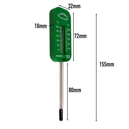 Brannan Soil Thermometer – Measure soil temperature in indoor greenhouses for planting and sowing seeds and plants