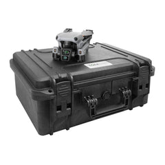 TomCase Drone Case "Travel Edition" for DJI Air 3S Fly More Combo, Standard or DJI RC 2 Controller, Battery Charging in the Case, Waterproof Outdoor Case - Made in Germany (Black/Red-Black)