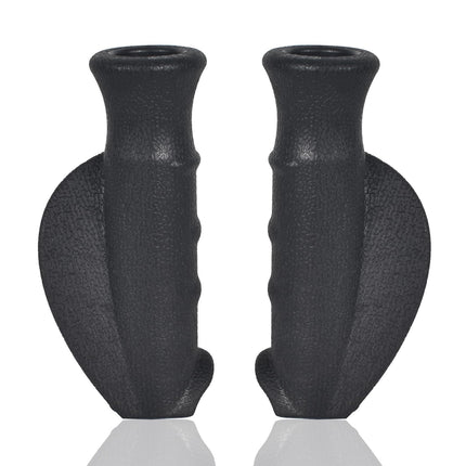 Colexy 2 Pack Comfort Rollator Handles, Ergonomically Shaped, Rubber Handles, Rollator Grip, Rollator Holder, Right and Left, Hand Grip for Mobility Aid, φ 22 mm (Black)