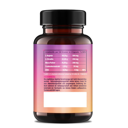 Pure Passion® Libo Booster Woman - Instant effect - Capsules for women - High dose with maca, zinc, and L-arginine - No artificial additives - For a balanced and conscious lifestyle