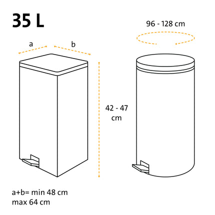 Swirl Tear-resistant &amp; Sealing Fixing Tape Garbage Bags 35 l (4 x 10 bags), drip-proof garbage bags for household waste, tear-resistant garbage bags for a secure hold on the garbage can