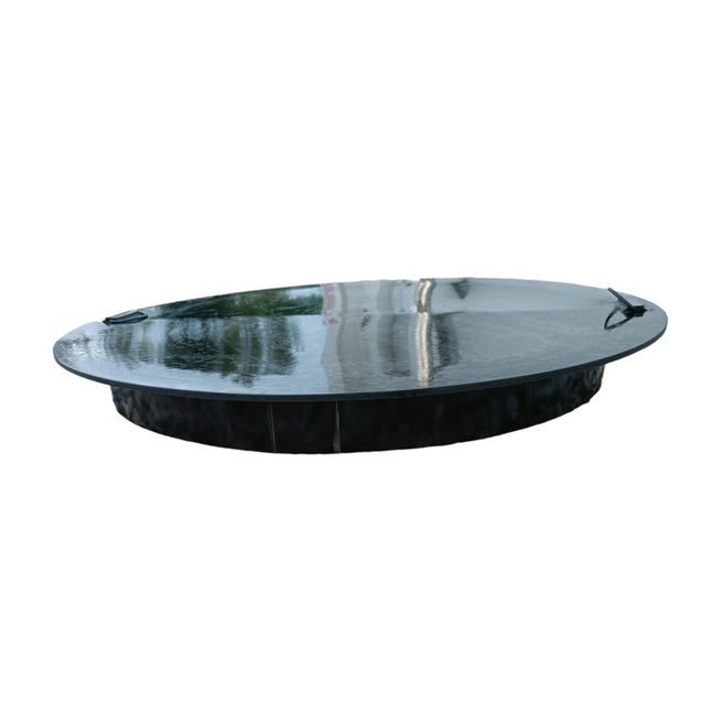 Varile manhole cover for DN1000 KG pipe 115cm - 200kg load capacity | universal manhole cover made of plastic | cistern cover (black)
