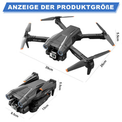 Drone with 4K Camera, Foldable RC Drone RC Quadcopter with 1080P HD Dual Camera, FPV Transmission, 2 Batteries, Gesture Control, Altitude Hold, One-Key Takeoff/Landing 3D Flips for Beginners (Black)