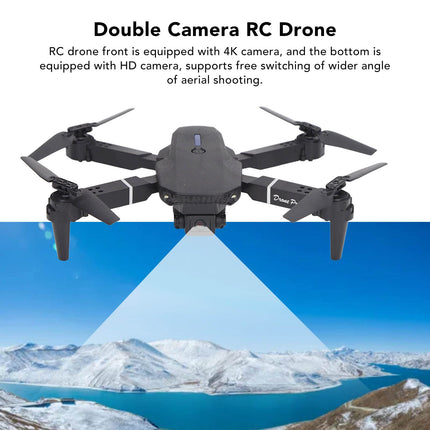 4-Axis RC Drone with Dual 4K HD Camera for Adults and Beginners, 3D Rotation, Foldable FPV RC Quadcopter with Hovering, High Altitude Hold, Flight Path, APP Connection