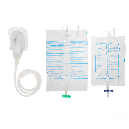 Reusable Male Female Urine Bag, Urine Collector Silicone Urinal Adult Man Woman Elderly Pee Bag Urinal with Urine Bags Portable, Outdoor Use (Elderly Men Type)