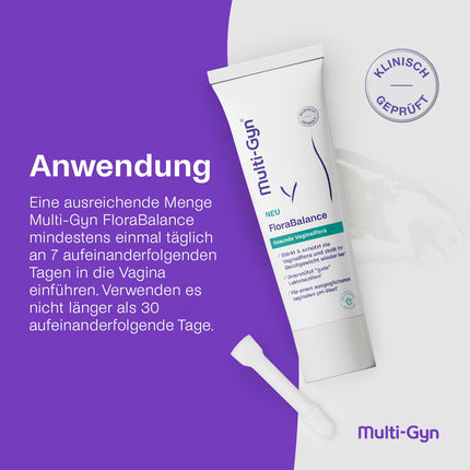 Multi-Gyn Flora Balance Gel 50 ml – Treatment of bacterial vaginosis for women – Optimizes vaginal pH – Clinically proven to strengthen and protect the intimate flora