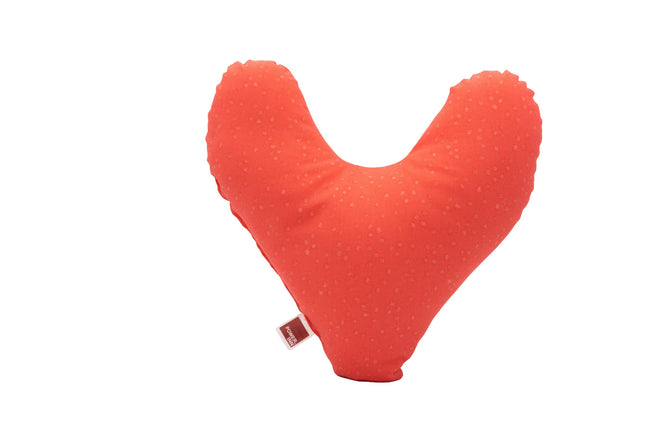 POWER INN Hope Breast Pillow, approx. 32x34cm | Heart-shaped pillow for pain relief after mastectomy | Soft underarm or armpit pillow | 100% cotton (red)